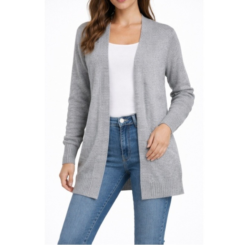 Cotton On Knit Wear Women's Gray Open Front Lightweight Cardigan Size M NWOT